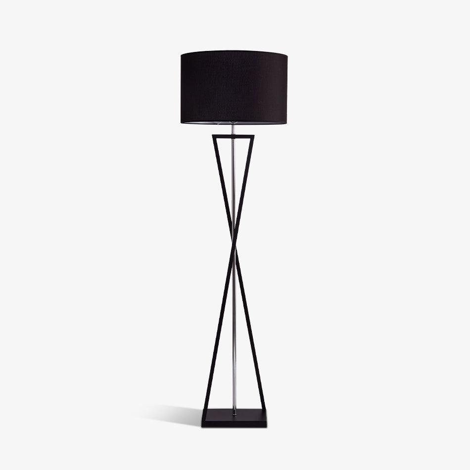 Xeno Schwarz Stoff Stehleuchte modern