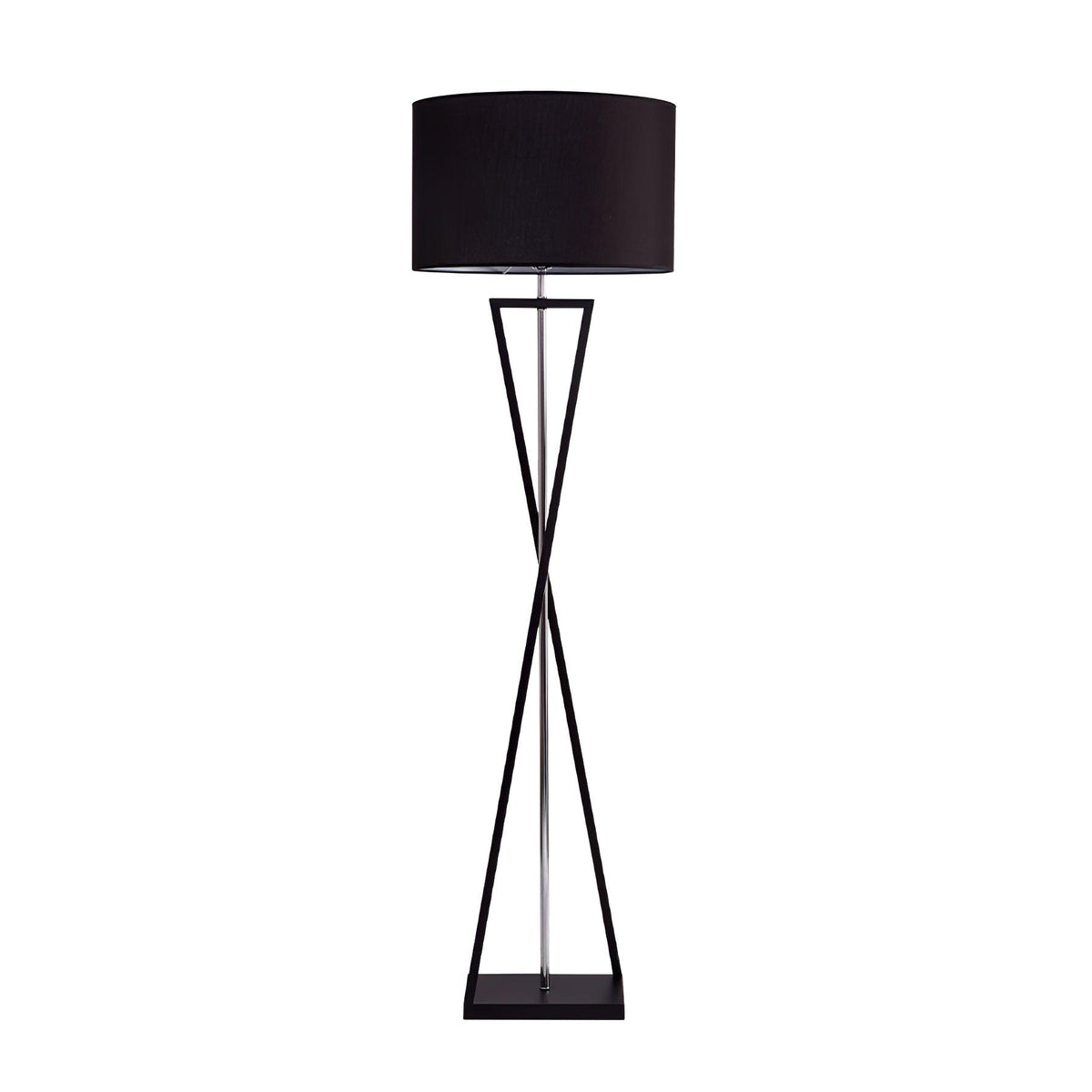 Xeno Schwarz Stoff Stehleuchte modern