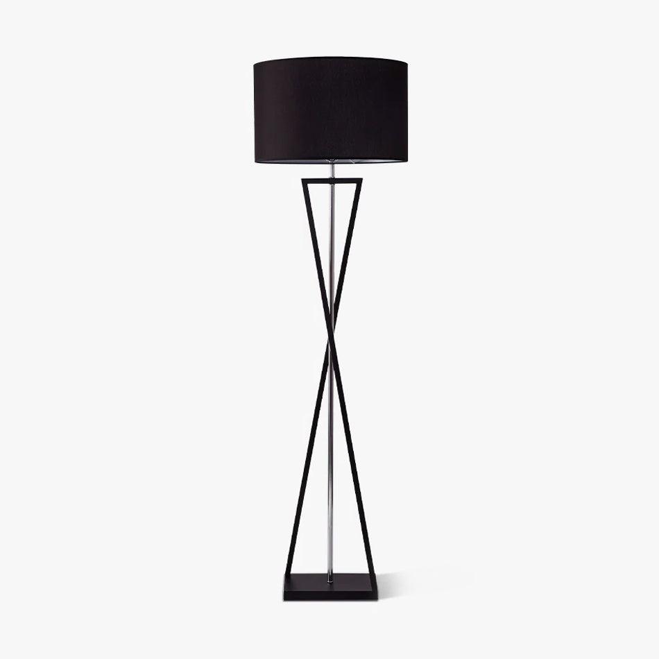 Xeno Schwarz Stoff Stehleuchte modern