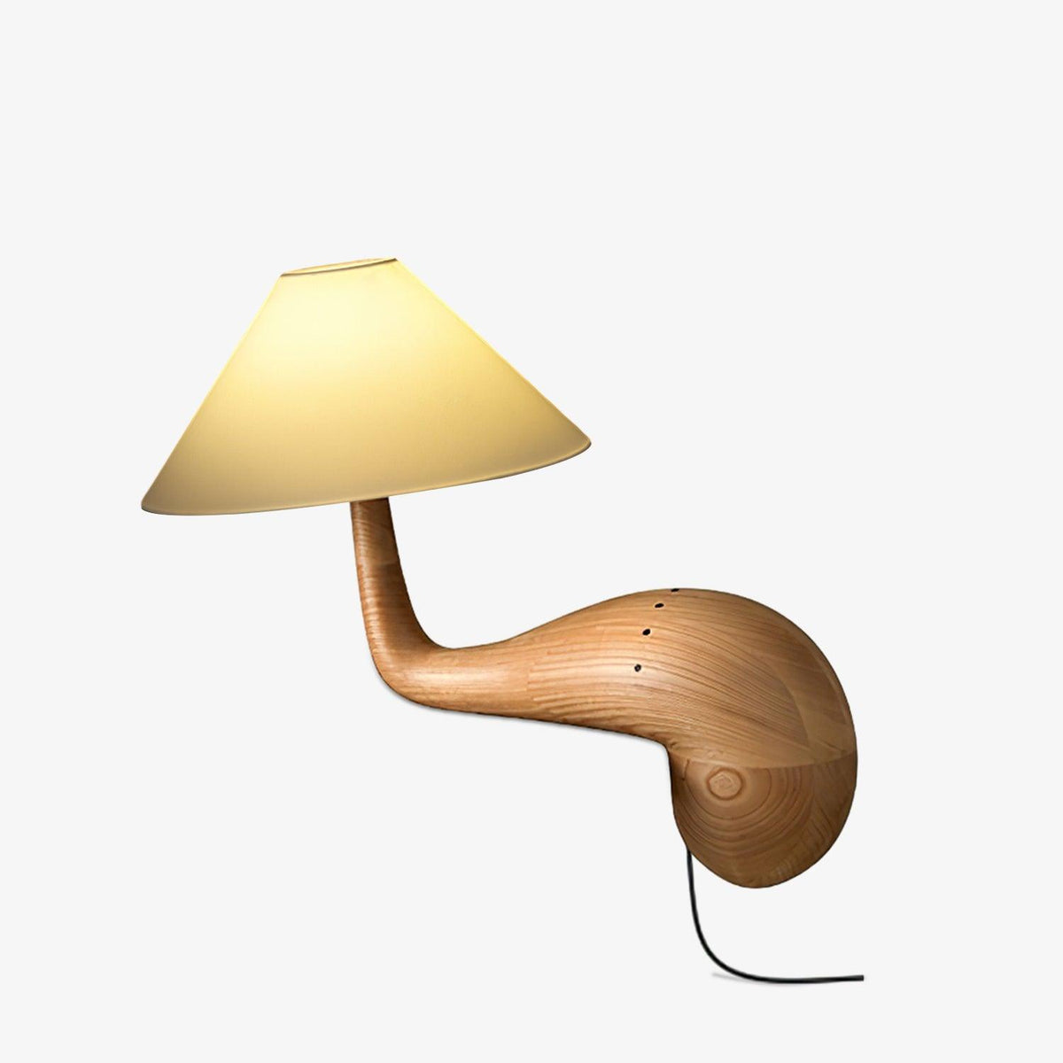 Solisise Holzkunst-Tischleuchte