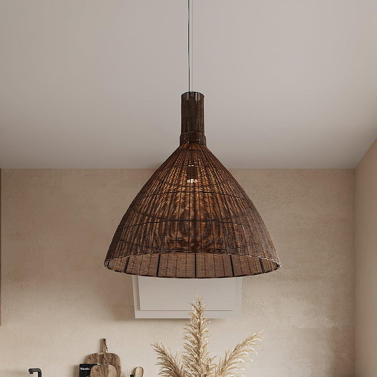Dsplen Pendelleuchte aus natürlichem Rattan