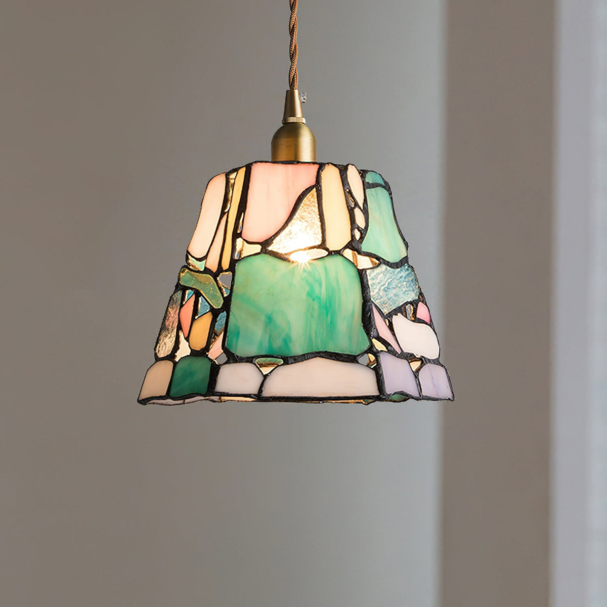 Fira Pendelleuchte Tiffany-Stil Buntglas
