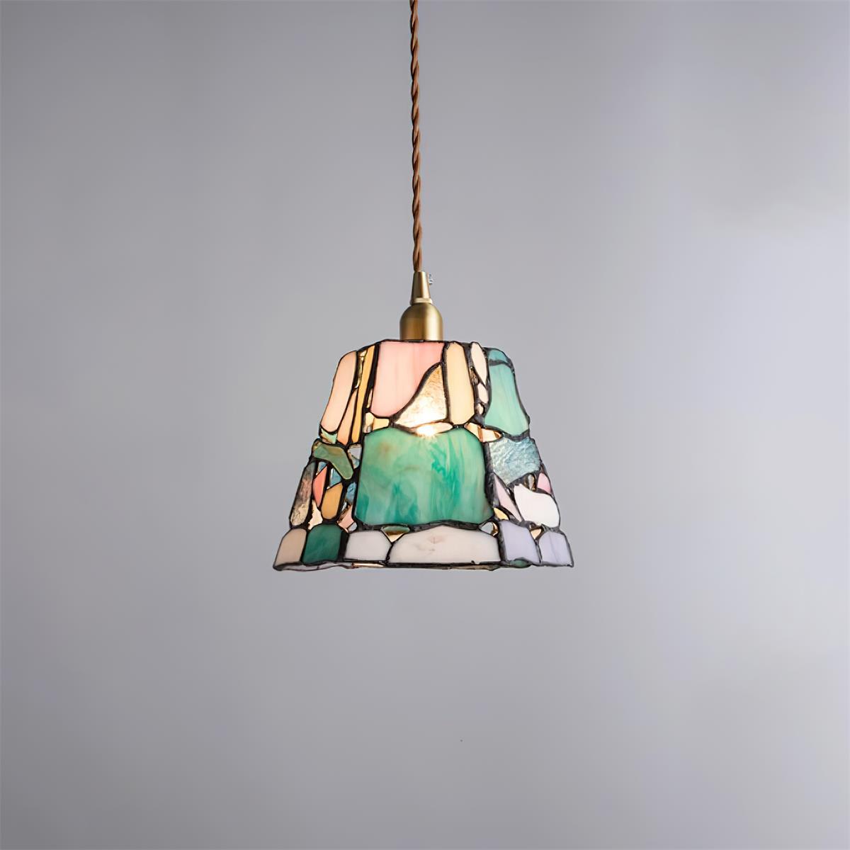 Fira Pendelleuchte Tiffany-Stil Buntglas