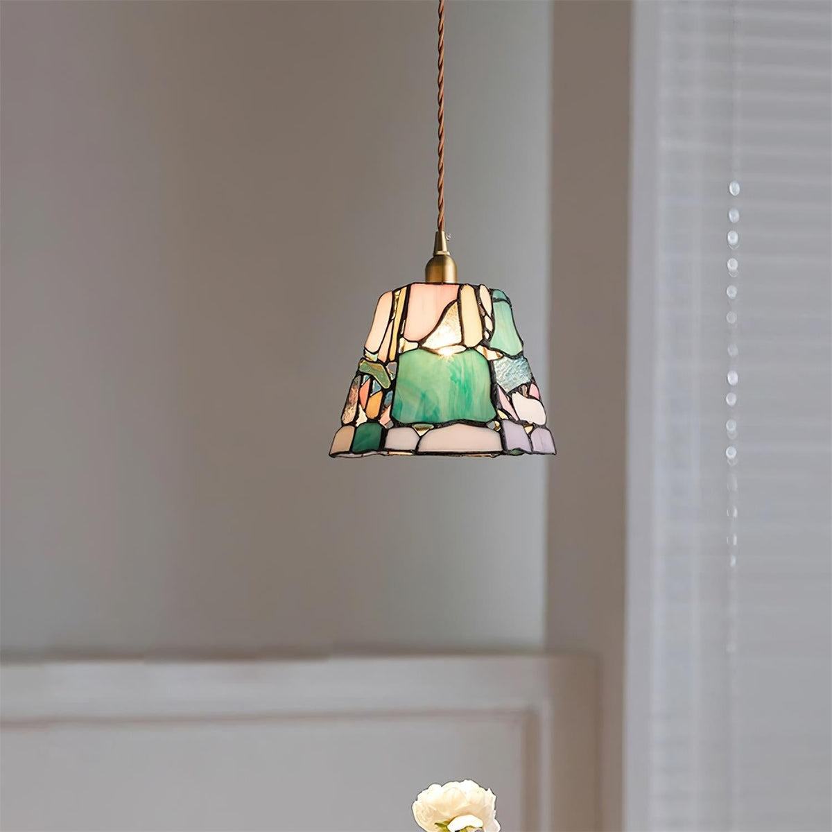 Fira Pendelleuchte Tiffany-Stil Buntglas