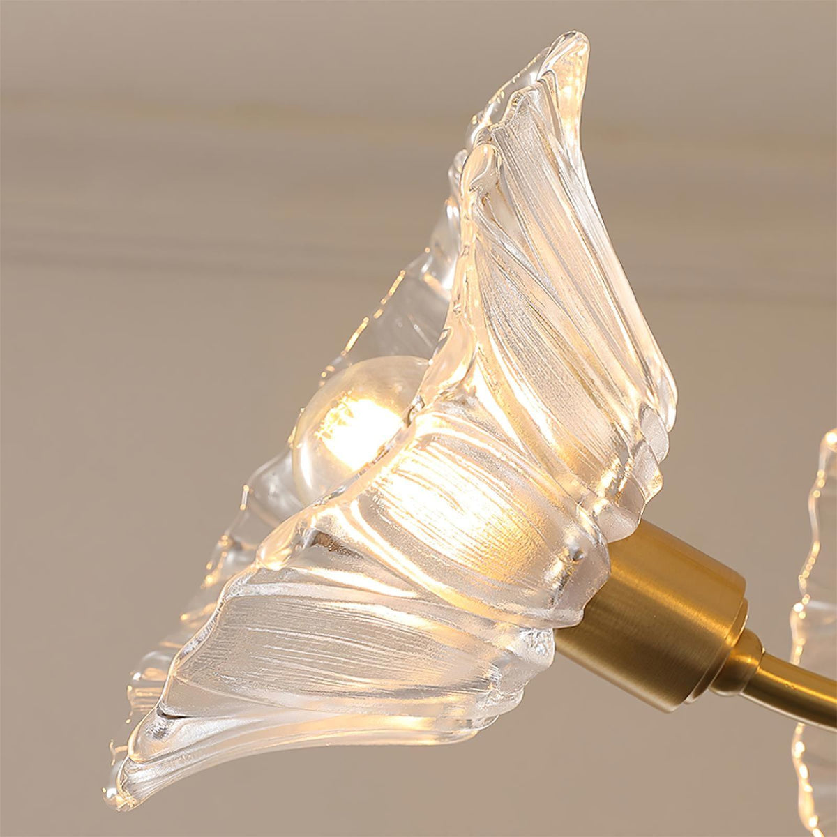 Fife Kronleuchter Kronleuchte Flower Glas mit Messing-Oberfläche