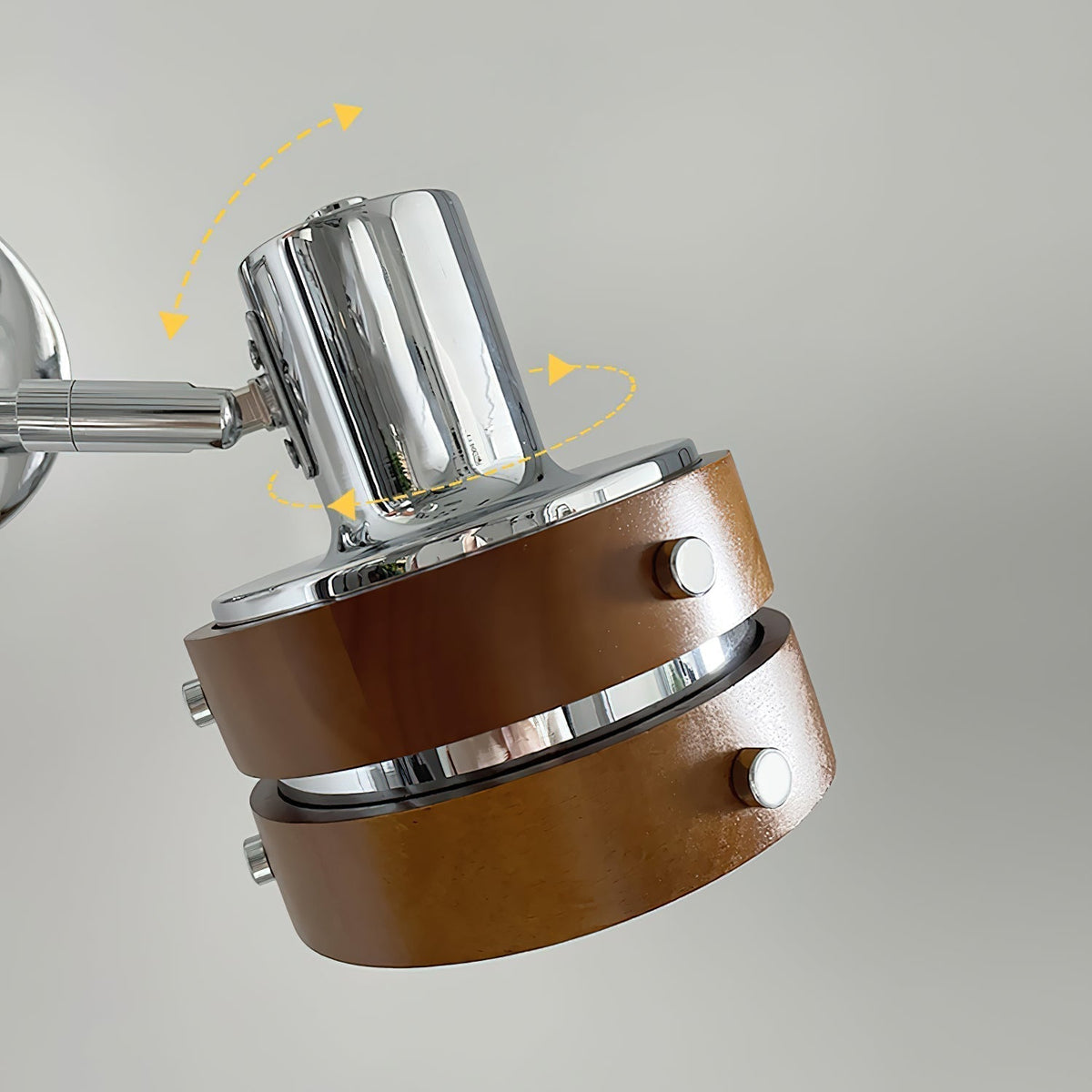 Karry Wandleuchte aus Holz mit verstellbarem Arm im Mid-Century-Stil