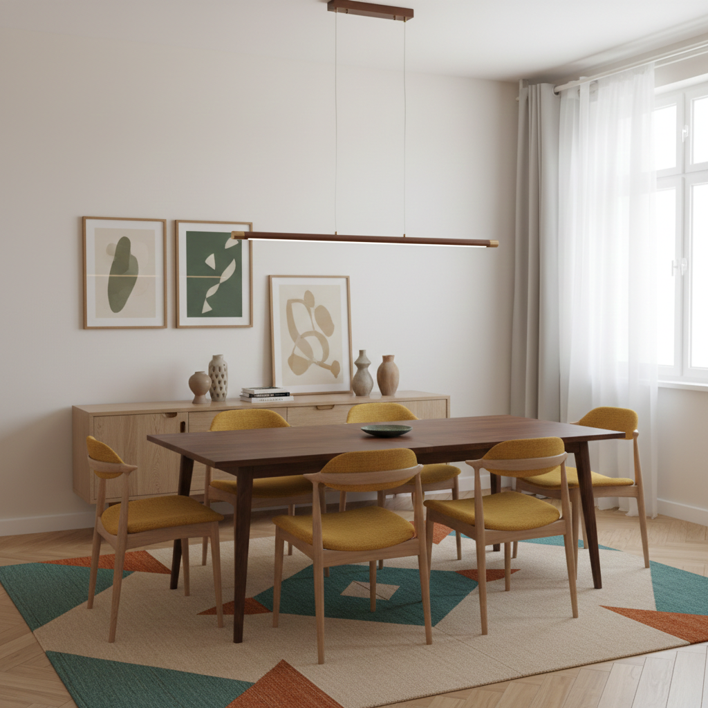 Dash lineare Pendelleuchte aus Holz