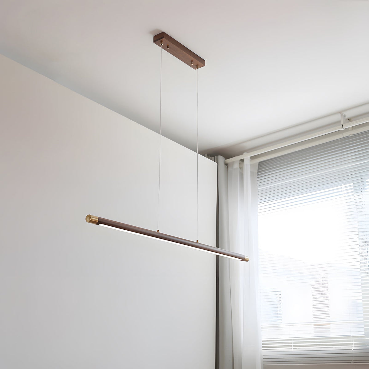 Dash lineare Pendelleuchte aus Holz