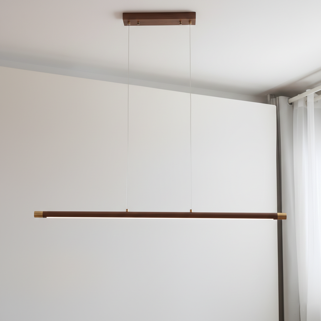 Dash lineare Pendelleuchte aus Holz