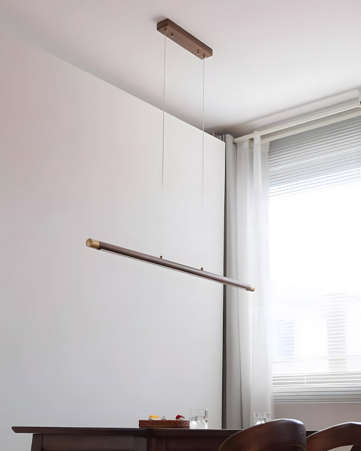 Dash lineare Pendelleuchte aus Holz