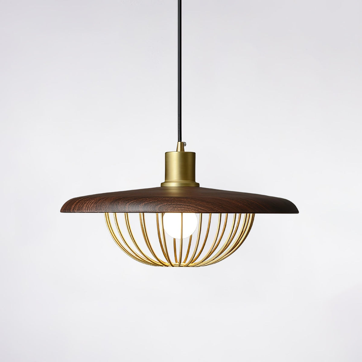 Rinoira Retro-Vintage-Pendelleuchte aus Holz