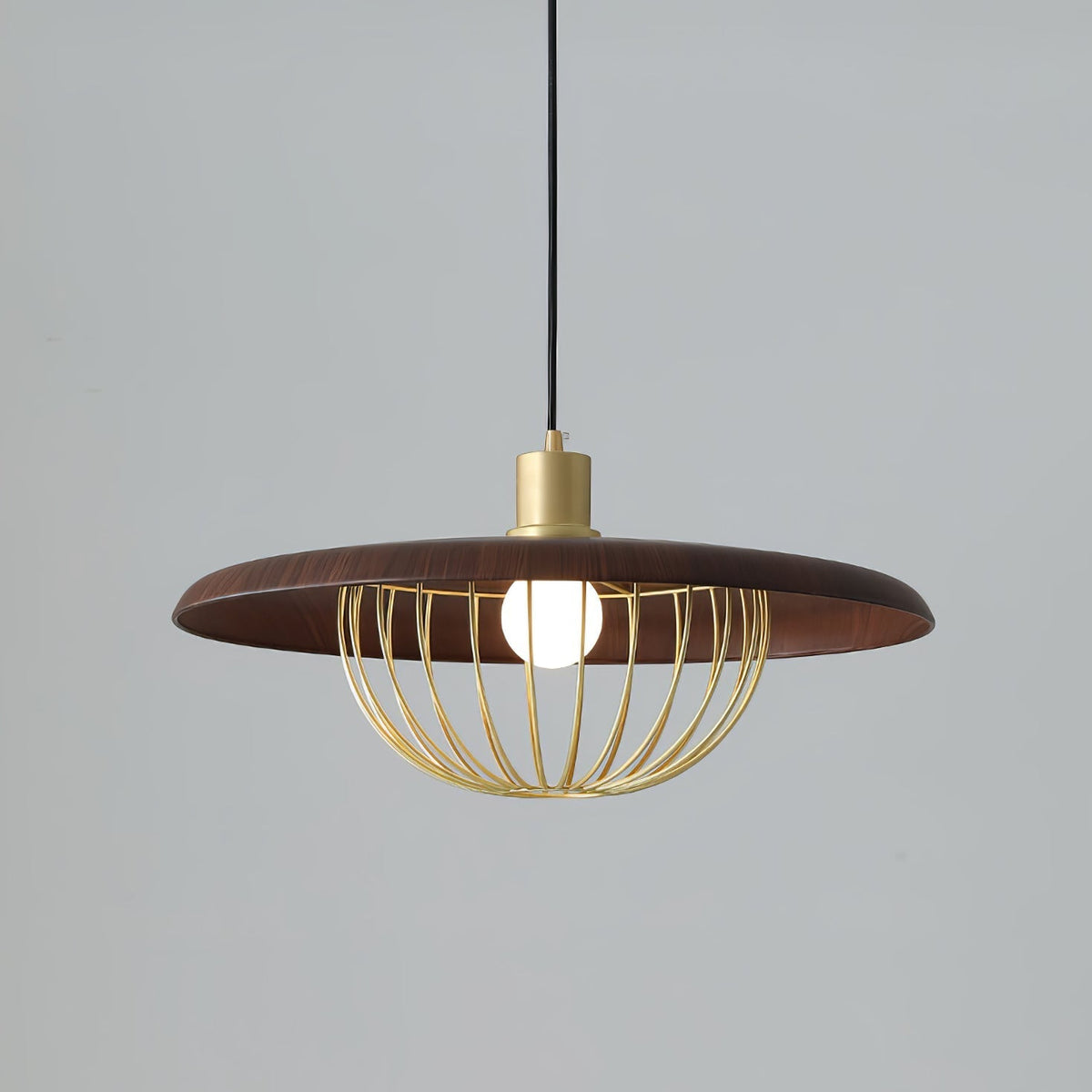 Rinoira Retro-Vintage-Pendelleuchte aus Holz