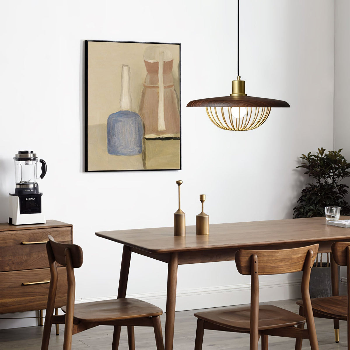 Rinoira Retro-Vintage-Pendelleuchte aus Holz