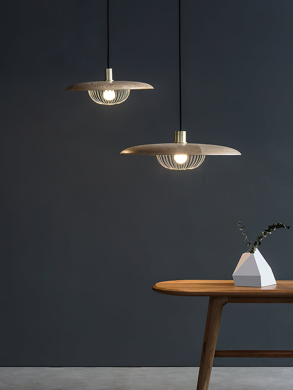 Rinoira Retro-Vintage-Pendelleuchte aus Holz