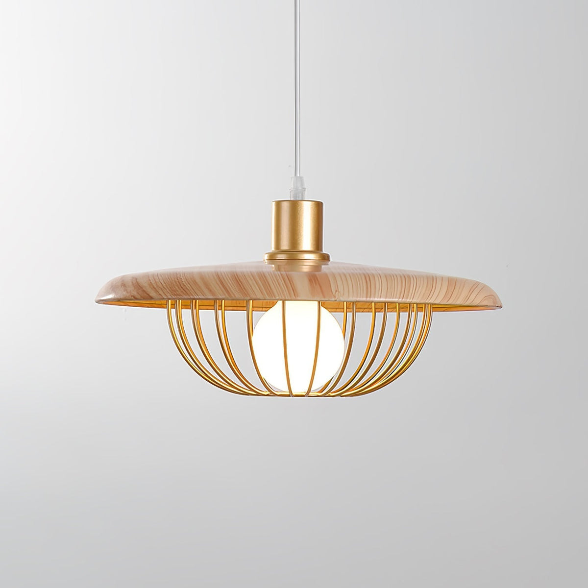 Rinoira Retro-Vintage-Pendelleuchte aus Holz