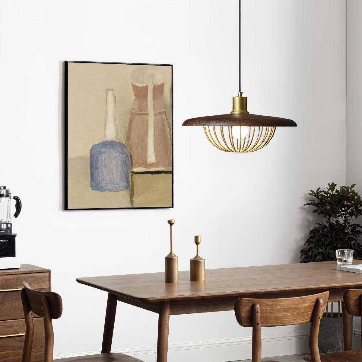 Rinoira Retro-Vintage-Pendelleuchte aus Holz