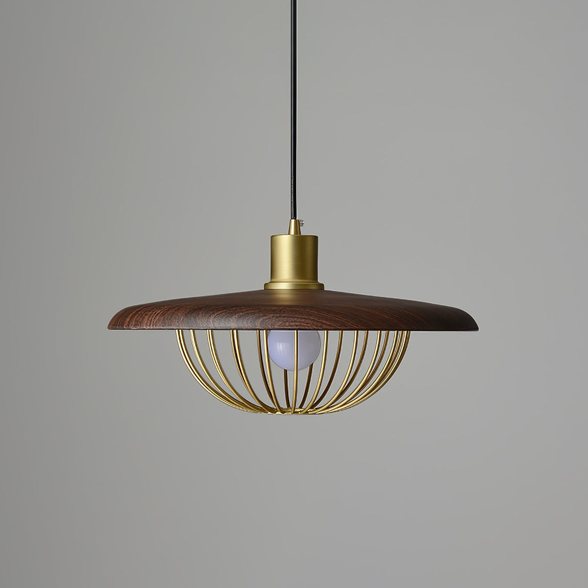Rinoira Retro-Vintage-Pendelleuchte aus Holz
