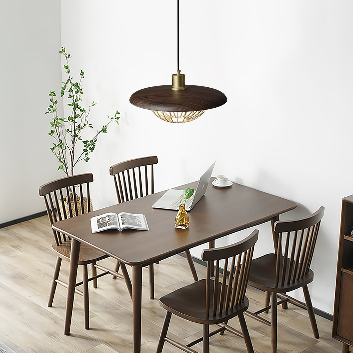 Rinoira Retro-Vintage-Pendelleuchte aus Holz