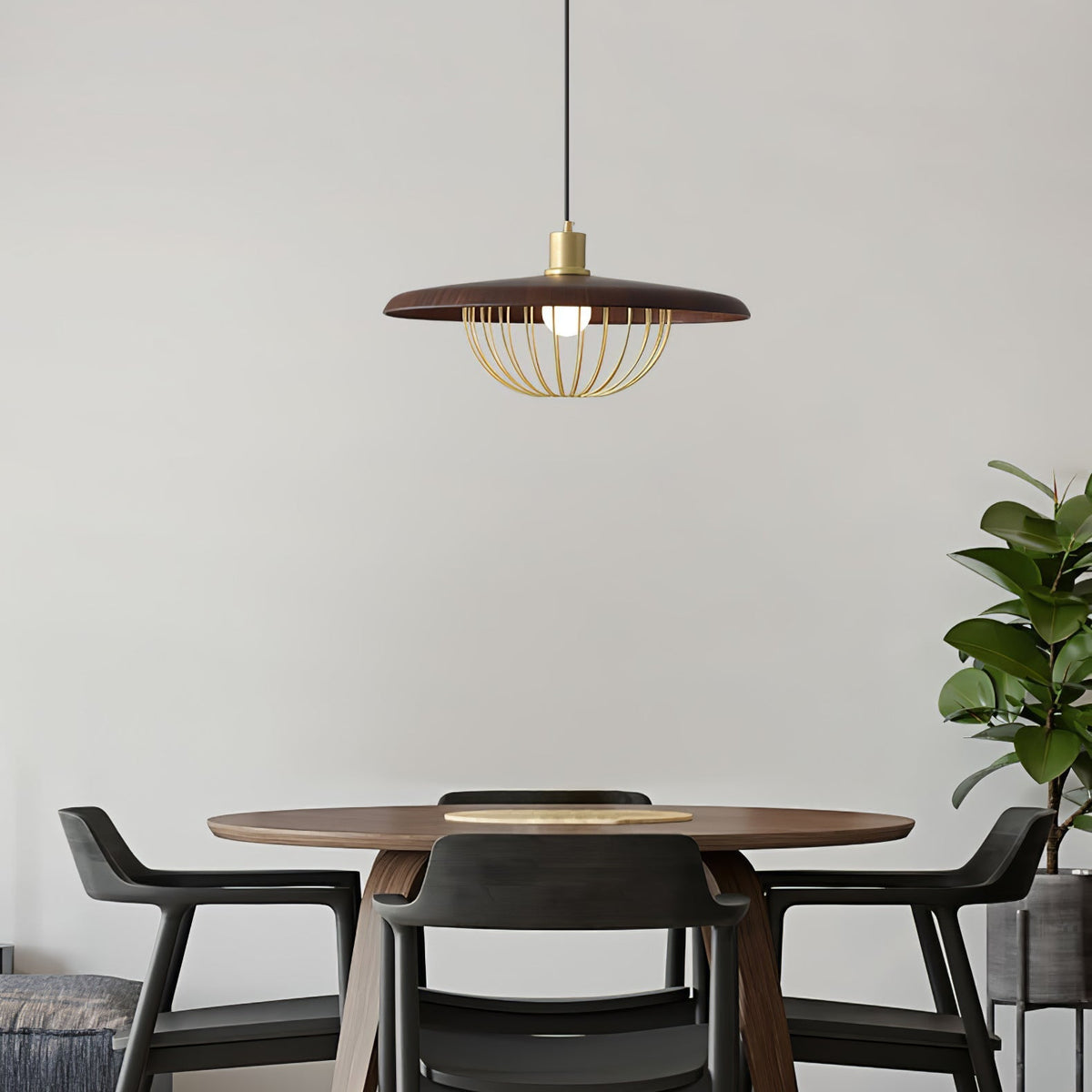 Rinoira Retro-Vintage-Pendelleuchte aus Holz