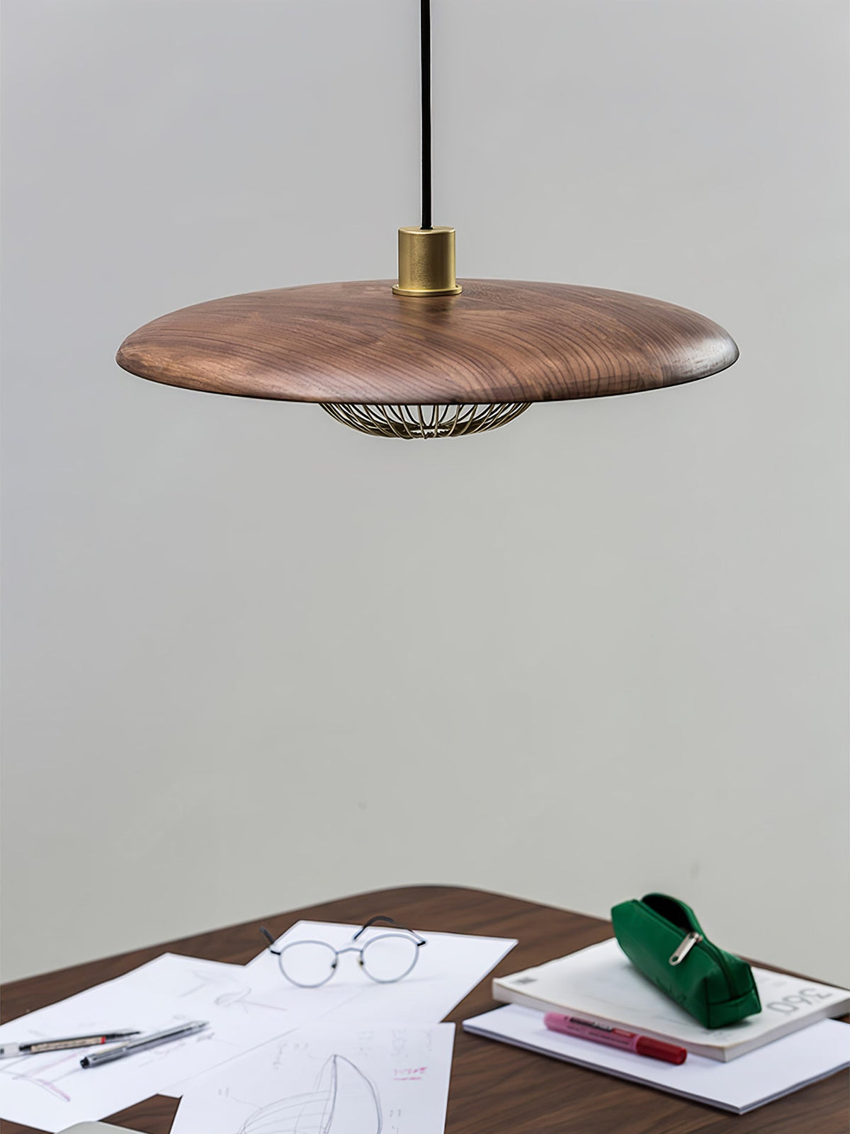 Rinoira Retro-Vintage-Pendelleuchte aus Holz