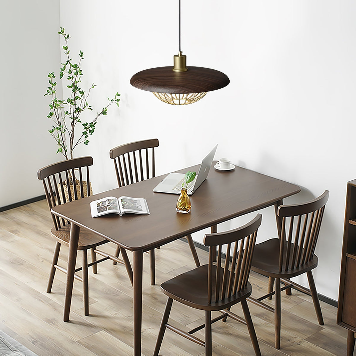 Rinoira Retro-Vintage-Pendelleuchte aus Holz