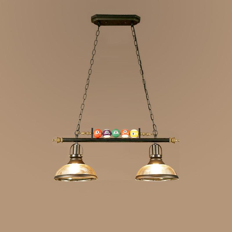 Rivi Kronleuchter aus schwarzem Glas im Billardkugeldesign, modern