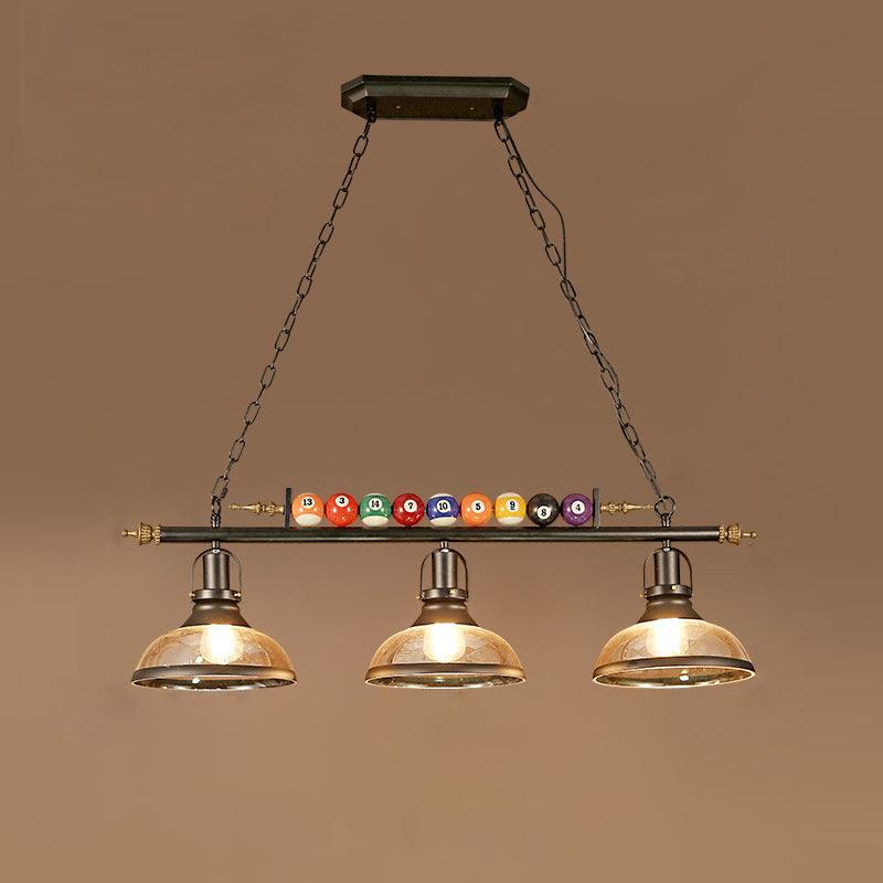 Rivi Kronleuchter aus schwarzem Glas im Billardkugeldesign, modern