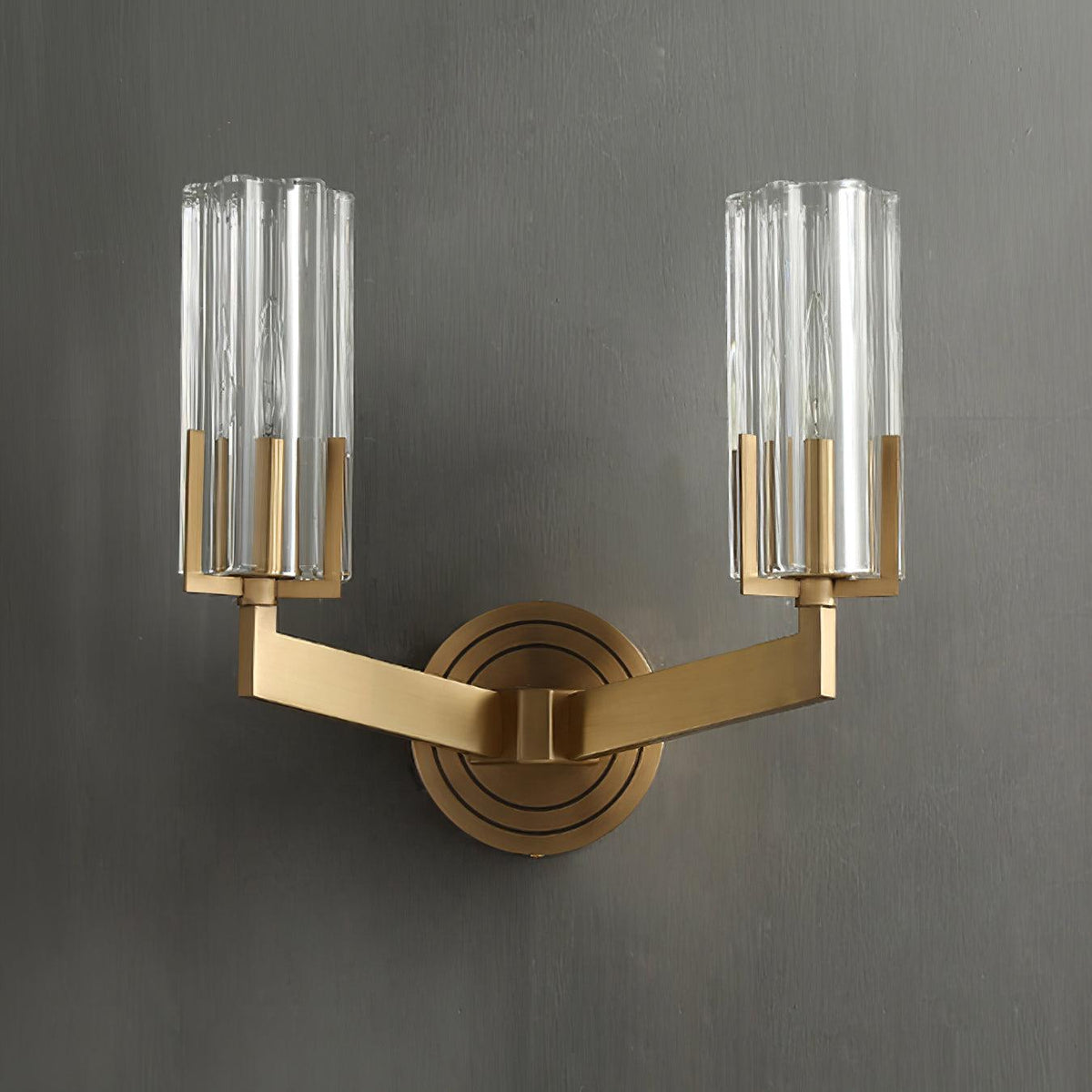 Coen Premium Elegance Messing-Glas-Wandleuchte