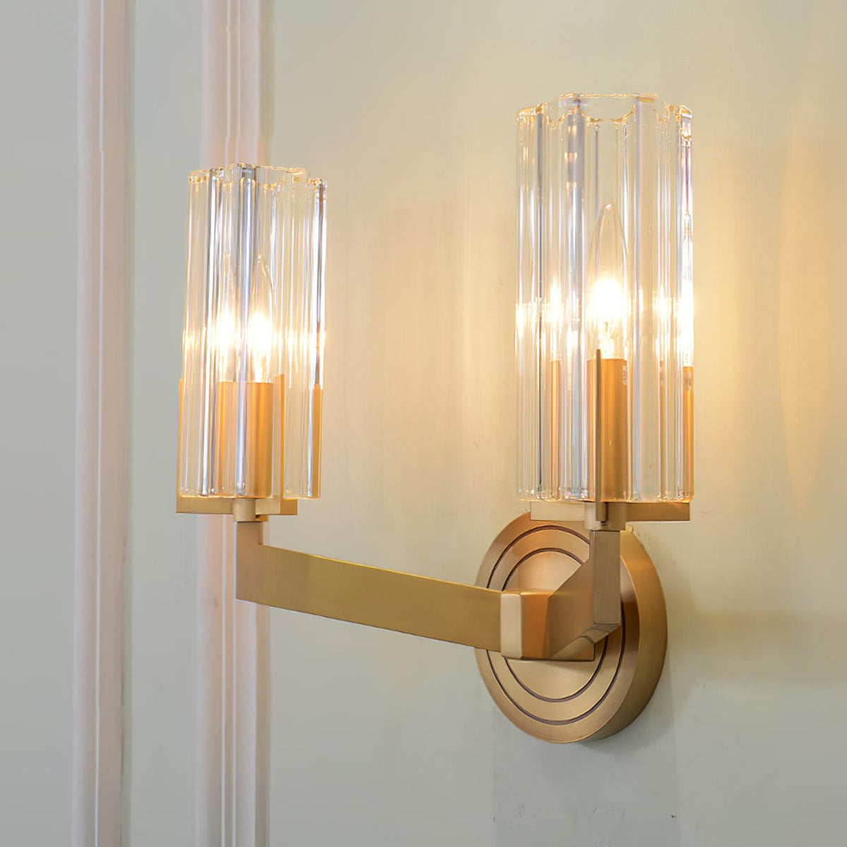Coen Premium Elegance Messing-Glas-Wandleuchte