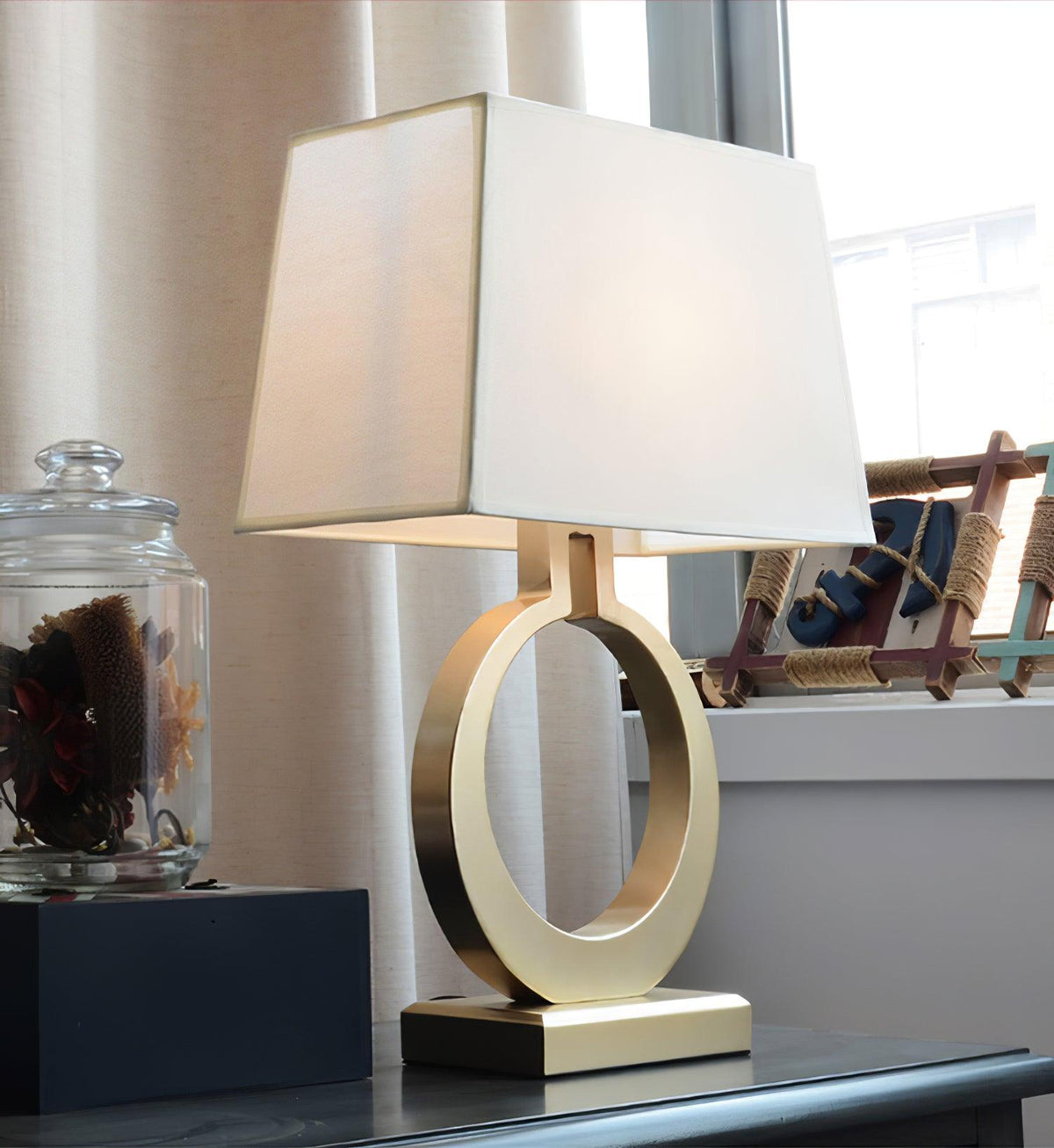Lyrace Stoffliche gemütliche Tischlampe