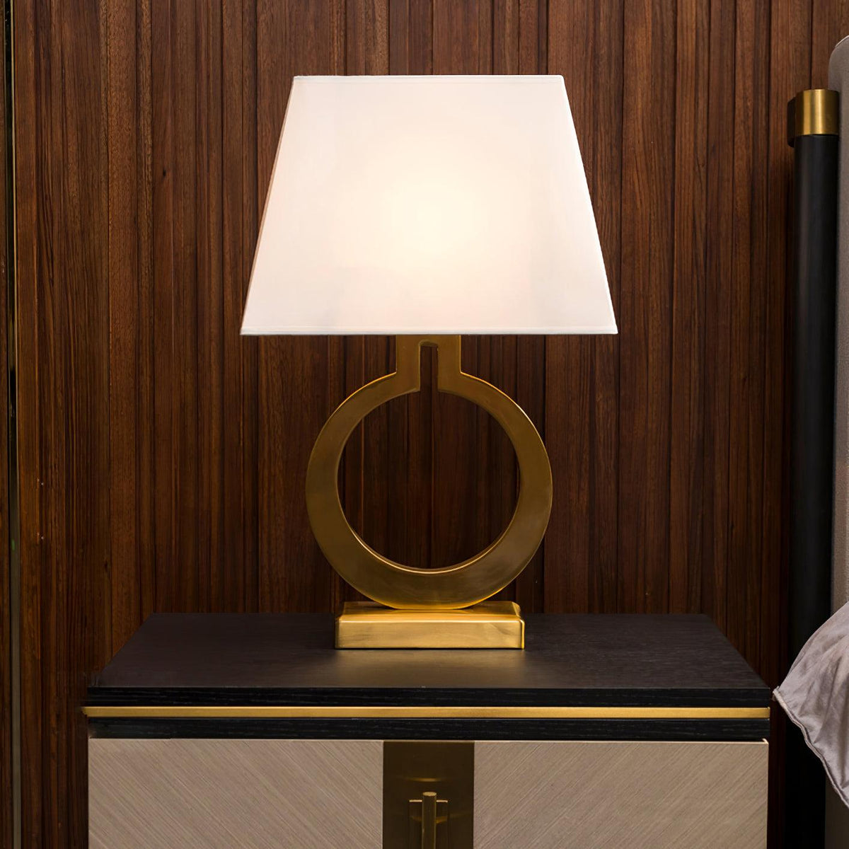 Lyrace Stoffliche gemütliche Tischlampe