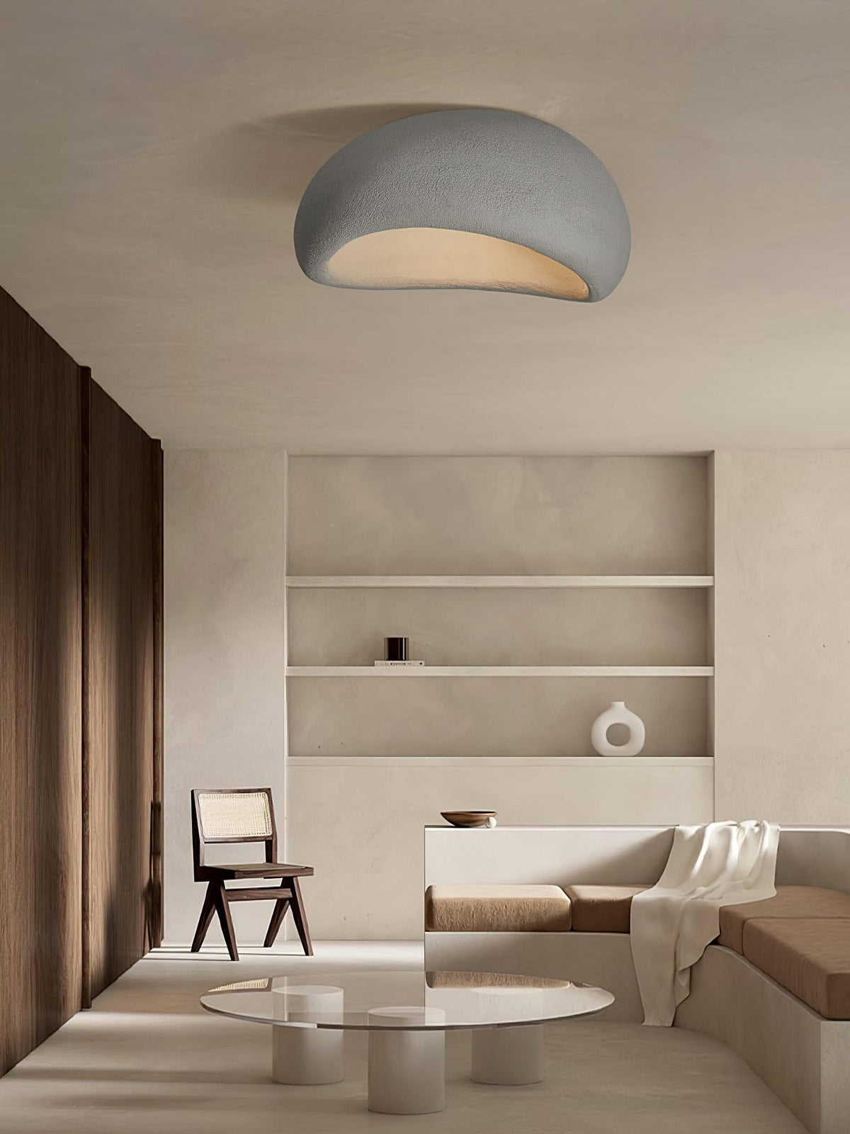 Rivenira Deckenleuchte mit japanischem Wabi-Sabi Mond