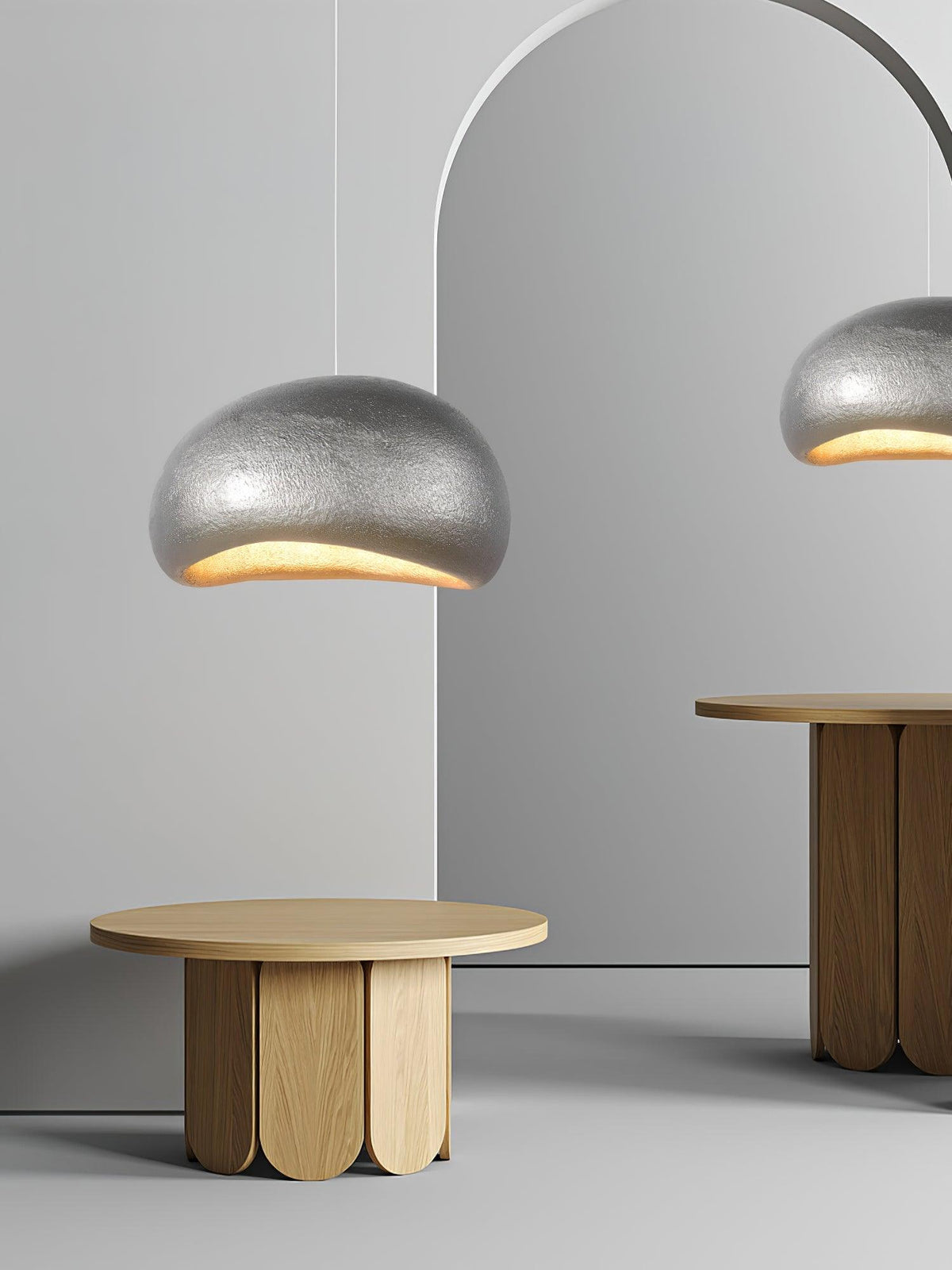 Hängeleuchte Pebble-Inspiration organische Form sanfter Glanz modern künstlerisch
