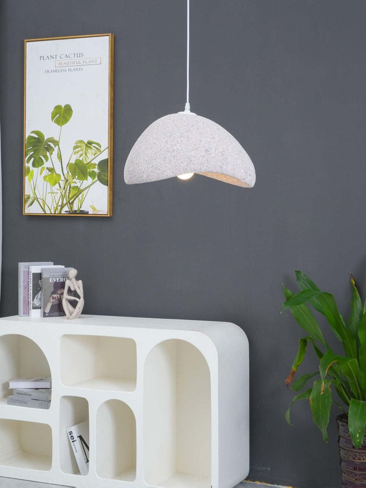 Tsukiyo Pendelleuchte im Wabi-Sabi-Stil mit Wolken-Design