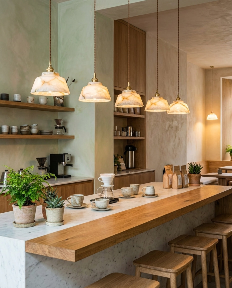 Pemberstone Alabaster-Pendelleuchte