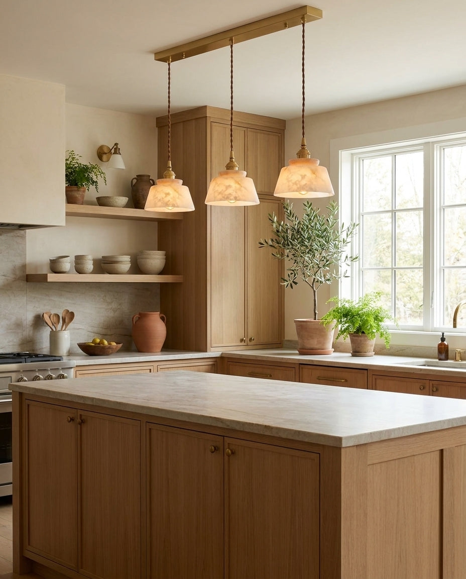 Pemberstone Alabaster-Pendelleuchte