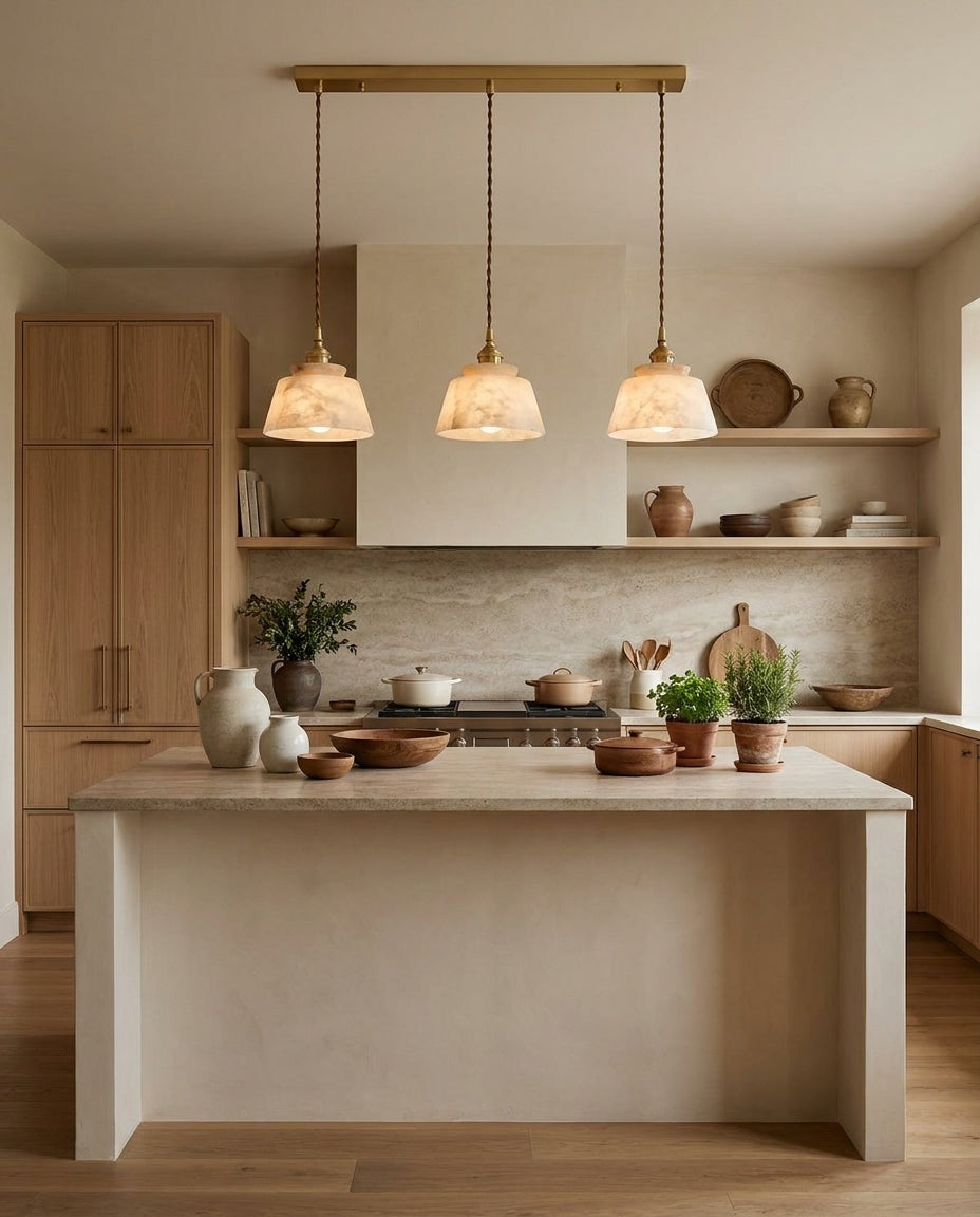 Pemberstone Alabaster-Pendelleuchte