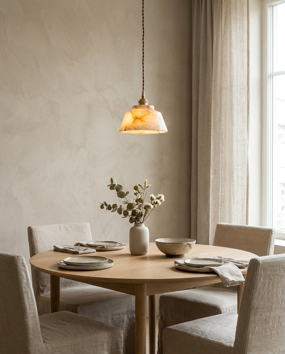 Pemberstone Alabaster-Pendelleuchte