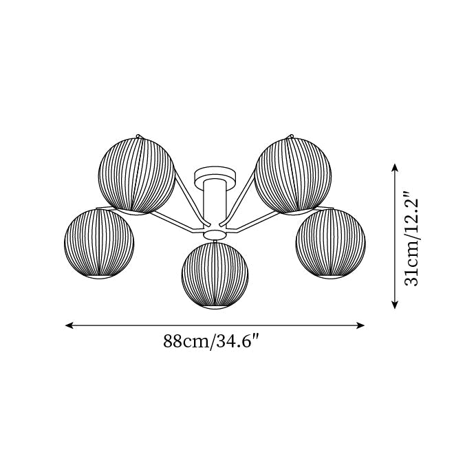 Deckenleuchte LED/Glühbirne Kugel flache Deckenleuchte für Wohnzimmer