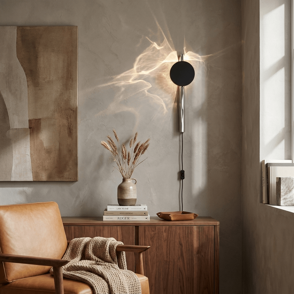 Kinetic Shadow Wandleuchte mit Stecker