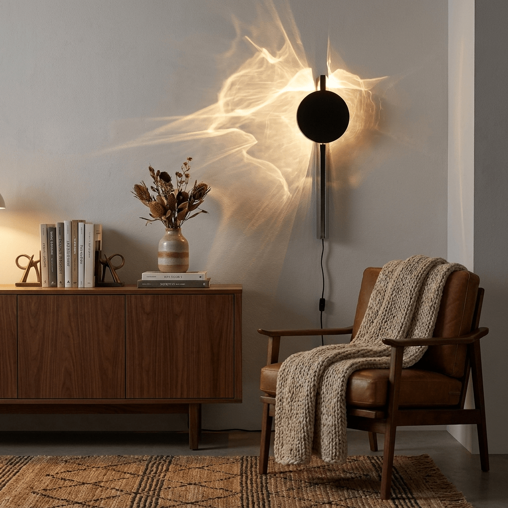 Kinetic Shadow Wandleuchte mit Stecker