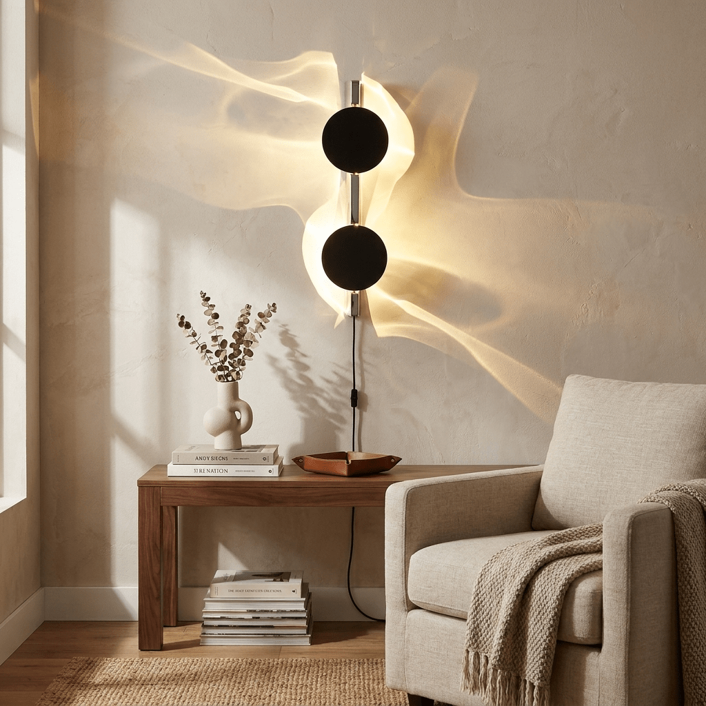 Kinetic Shadow Wandleuchte mit Stecker