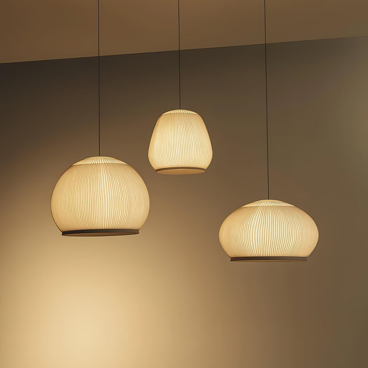 Lineiella Minimalistische Stoff-Pendelleuchte