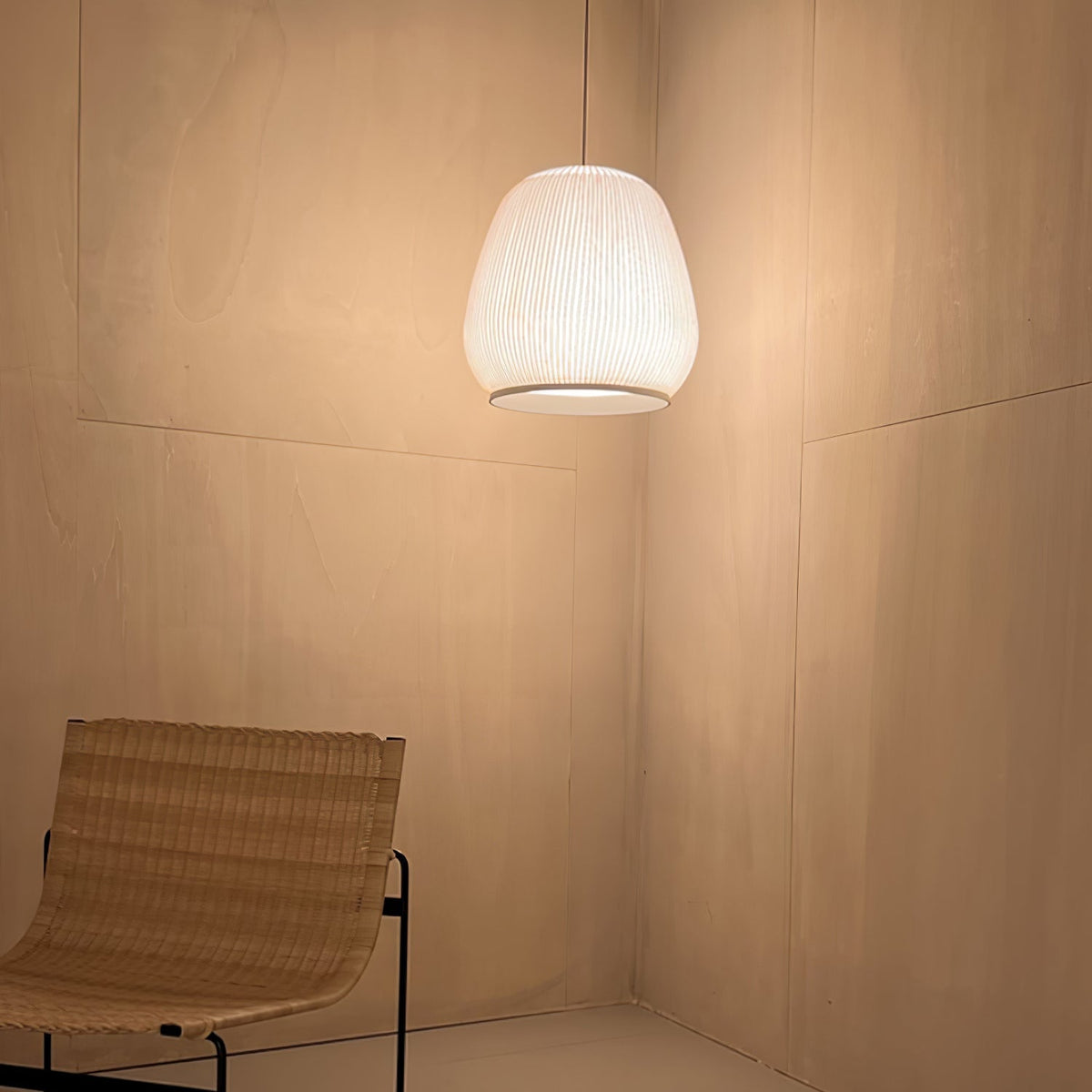 Lineiella Minimalistische Stoff-Pendelleuchte