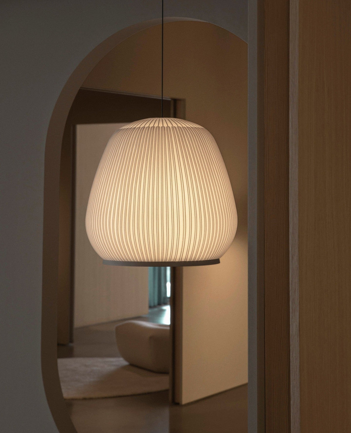 Lineiella Minimalistische Stoff-Pendelleuchte