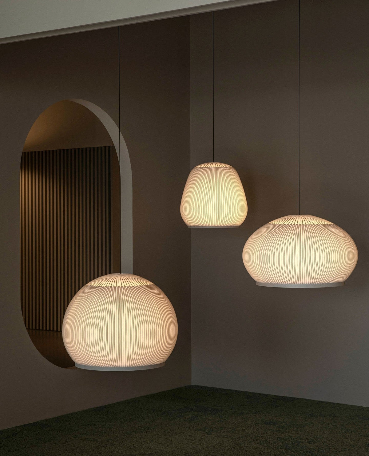 Lineiella Minimalistische Stoff-Pendelleuchte