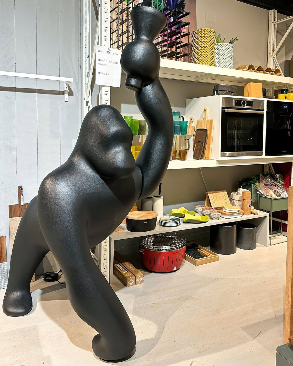 Zasolil Kunstharz Gorilla Stehleuchte