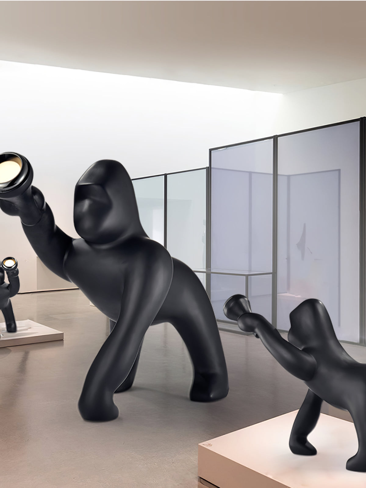Zasolil Kunstharz Gorilla Stehleuchte