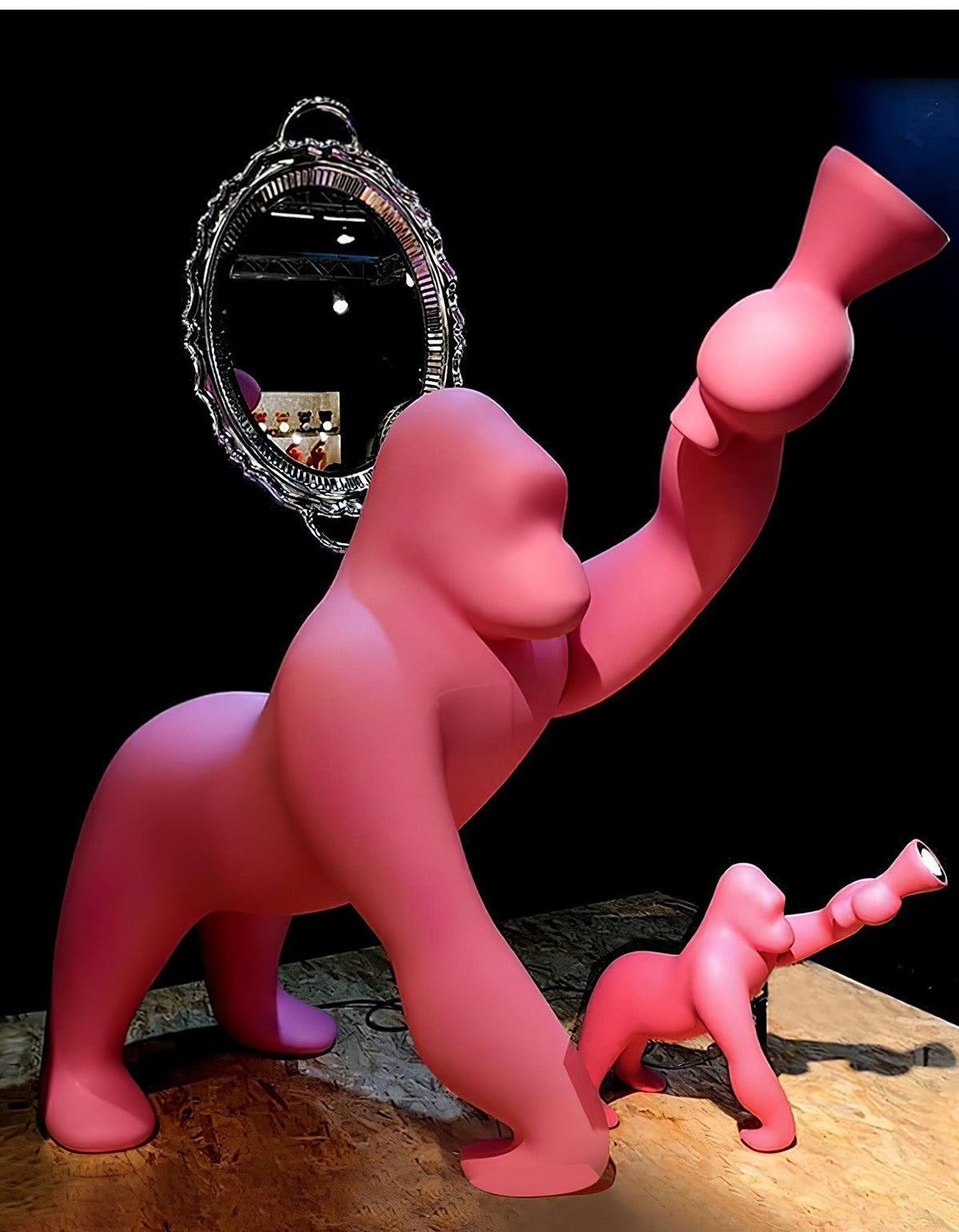 Zasolil Kunstharz Gorilla Stehleuchte