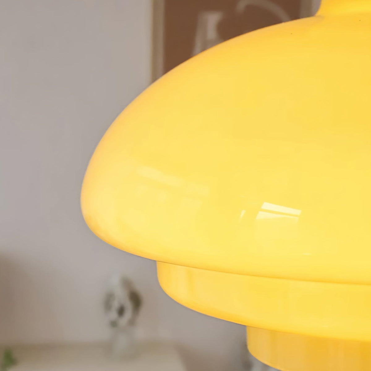 Sunbeam moderne Pendelleuchte aus Glas in Gelb